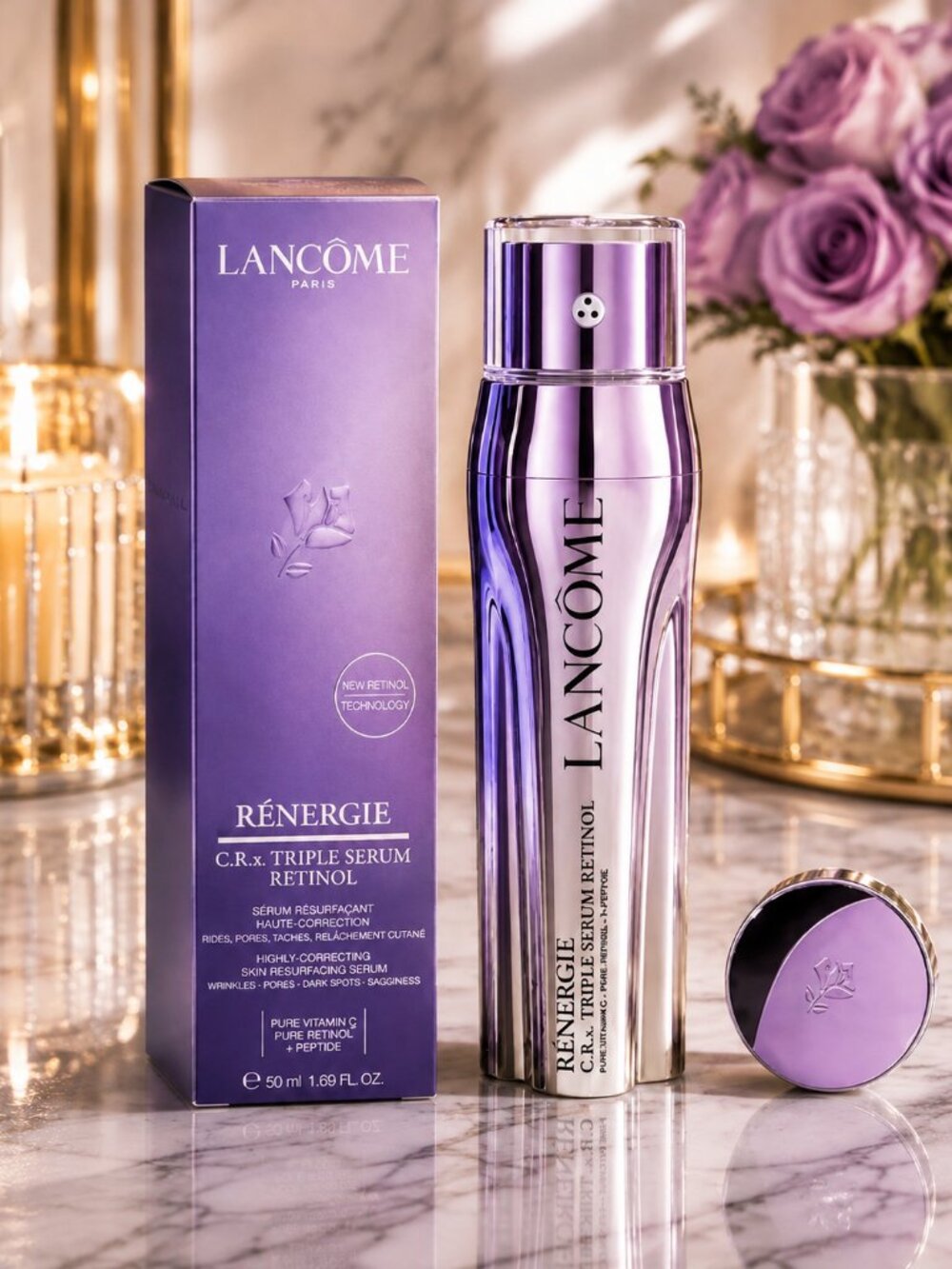 NEW Lancôme Rénergie C.R.x. Triple Serum Retinol 1.69 fl oz / 50 ml